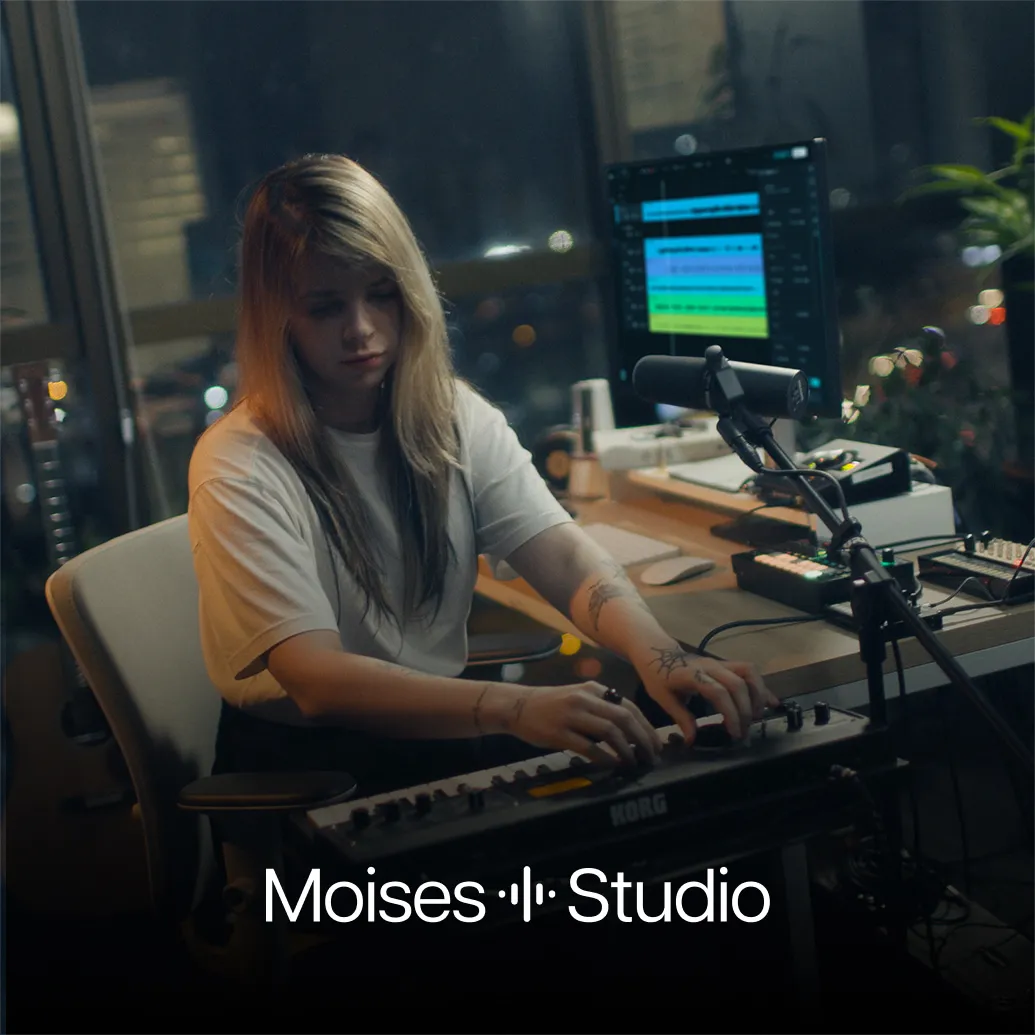 Совместная работа над музыкой в Moises Studio